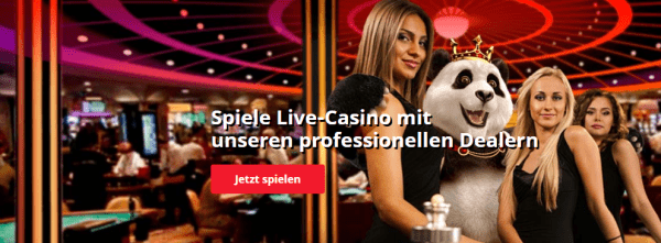 Live Casino bei Royal Pnada Casino